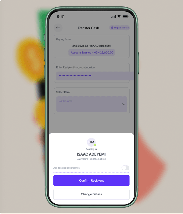 sendMoneyInSeconds